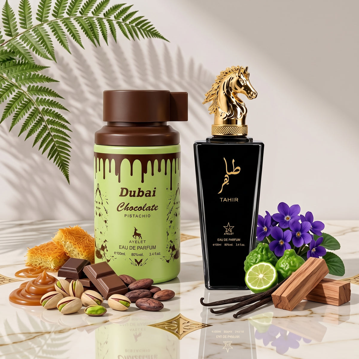 Set 2 Parfumuri Orientale Dama & Barbati - Dubai Choco + Tahir