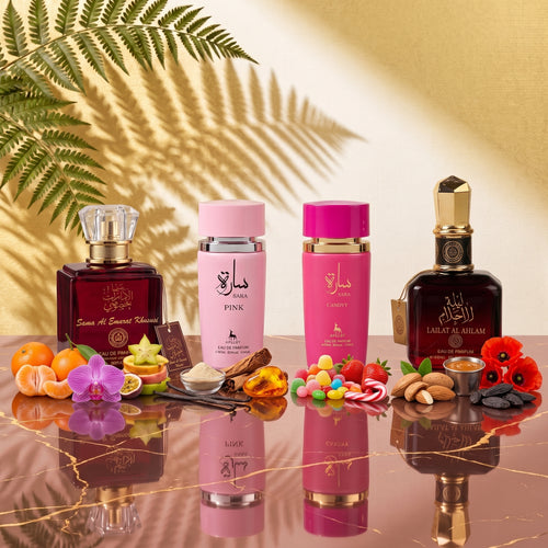 Set 4 Parfumuri Orientale 100ML - Sara Candy + Lailat Al Ahlam + Sara Pink + Sama Al Emarat Khususi
