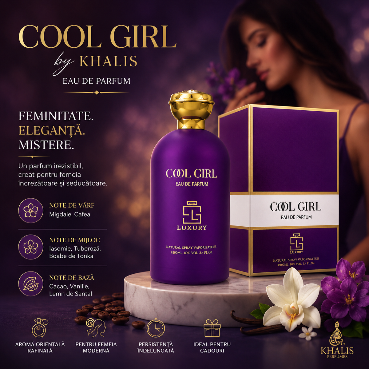Cool Girl – Khalis, Dama, Apa de parfum, 100 ml