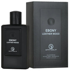 Apa de Parfum Ebony Leather Wood, Grandeur Elite, Barbati – 100ml