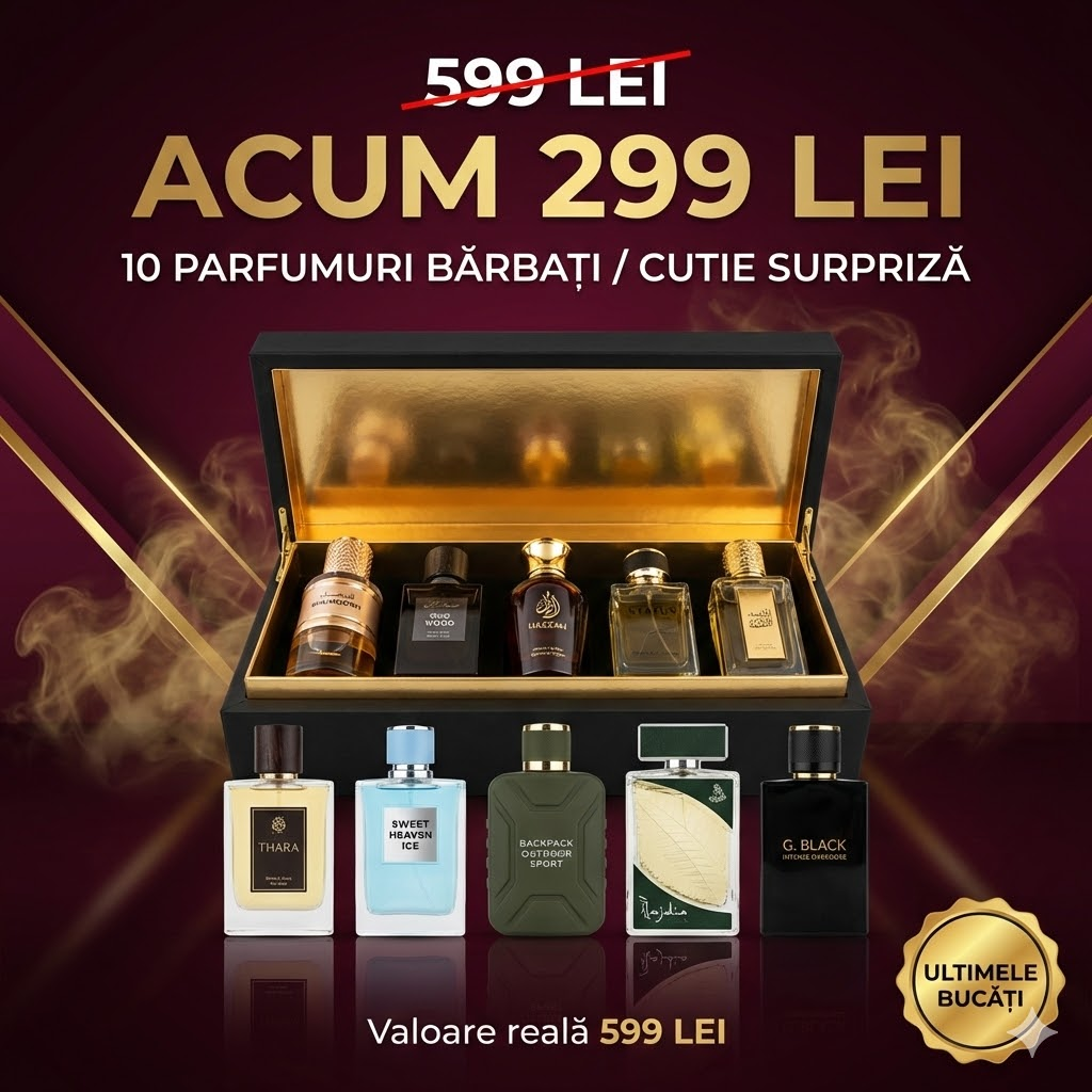 Cutie Surpriză 10 Parfumuri Arăbești VIP pentru Bărbați