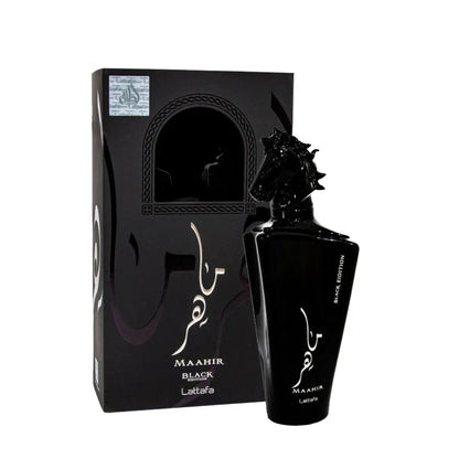 Apa de Parfum Maahir Black Edition, Lattafa, Barbati – 100ml