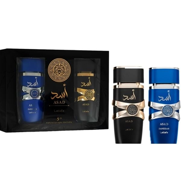 Set Lattafa Asad si Asad Zanzibar, apa de parfum, 100 ml