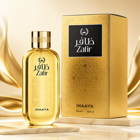 Parfum Arabesc Unisex Inaaya ZAFIR 100ml – Aromă Fresh Dulce Lemnoasă, Persistență Ridicată